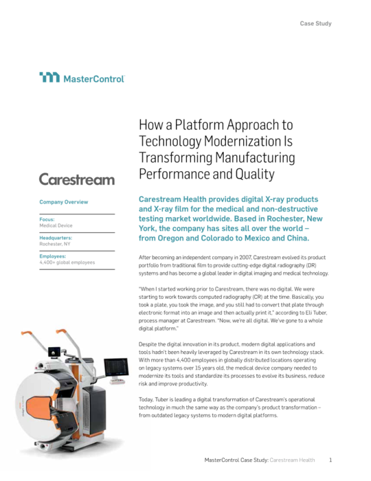 Carestream Health Case Study