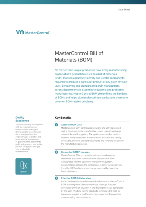 Bill of Materials - BOM Management Software for Life Sciences