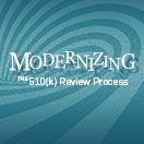 Image which reads “moderning the 510(k) review process”; best practices for medical device quality managers.