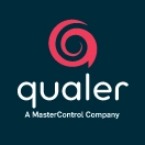 Logos of Qualer, a CMMS software for life sciences, and MasterControl, integrated QMS and MES systems for life sciences.