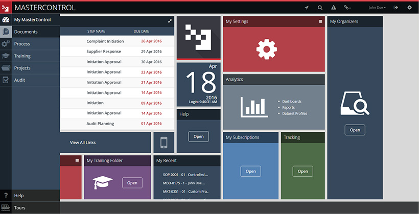 MasterControl Unveils V11 5 With Unique User Interface