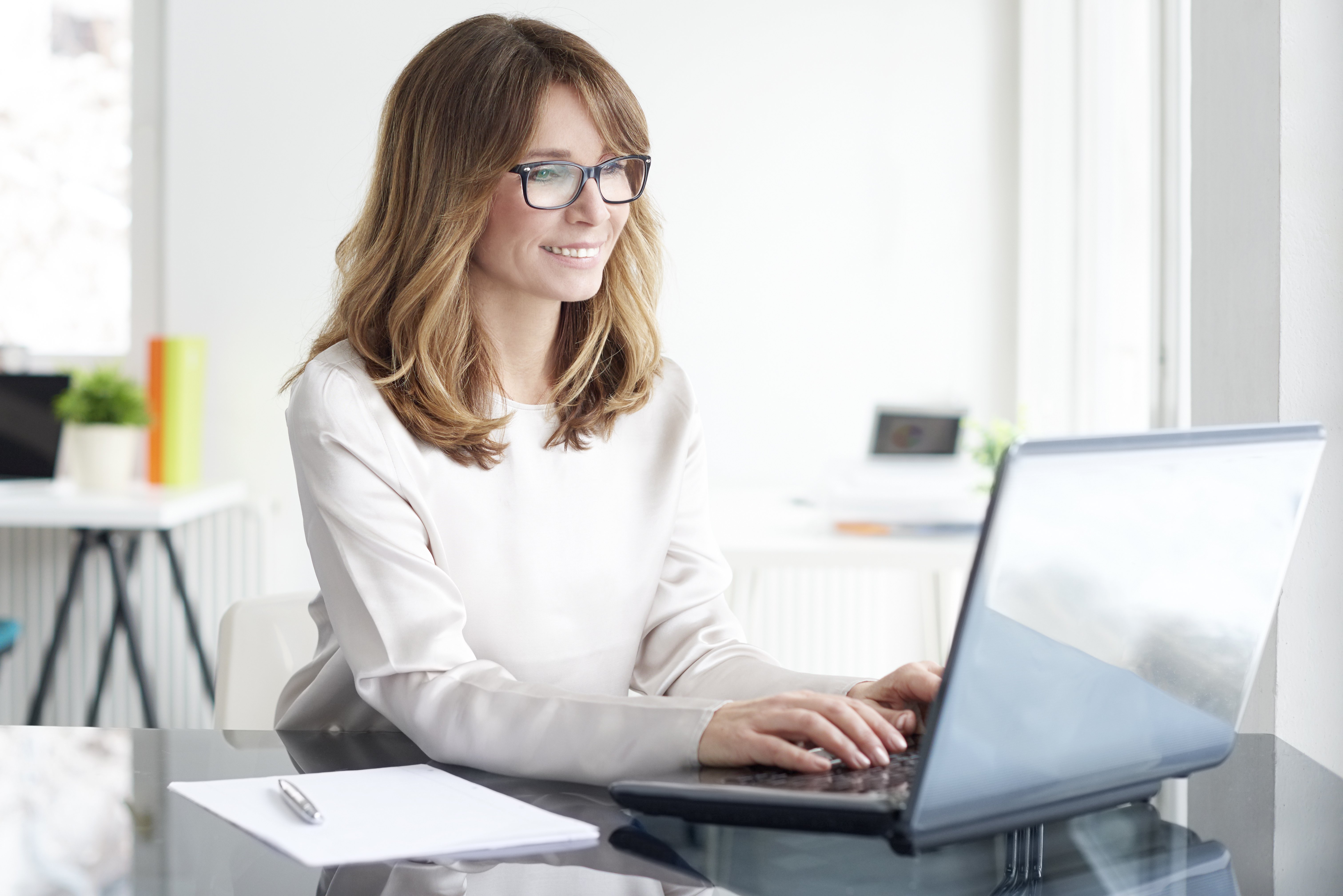 Woman with laptop