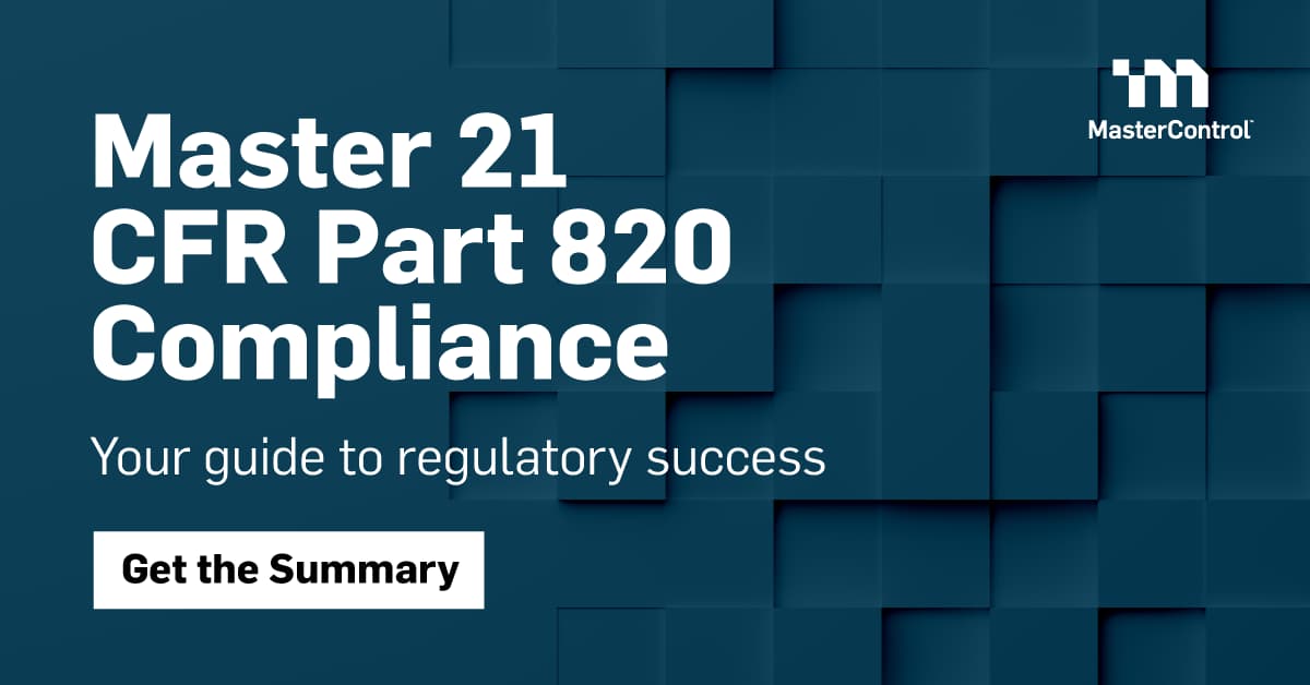 21 CFR Part 820 Compliance Requirements